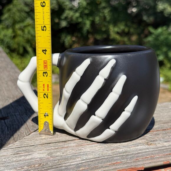 NEW Prima Design Skeleton Hand Halloween Cup Mug 4” Tall - Picture 3 of 3